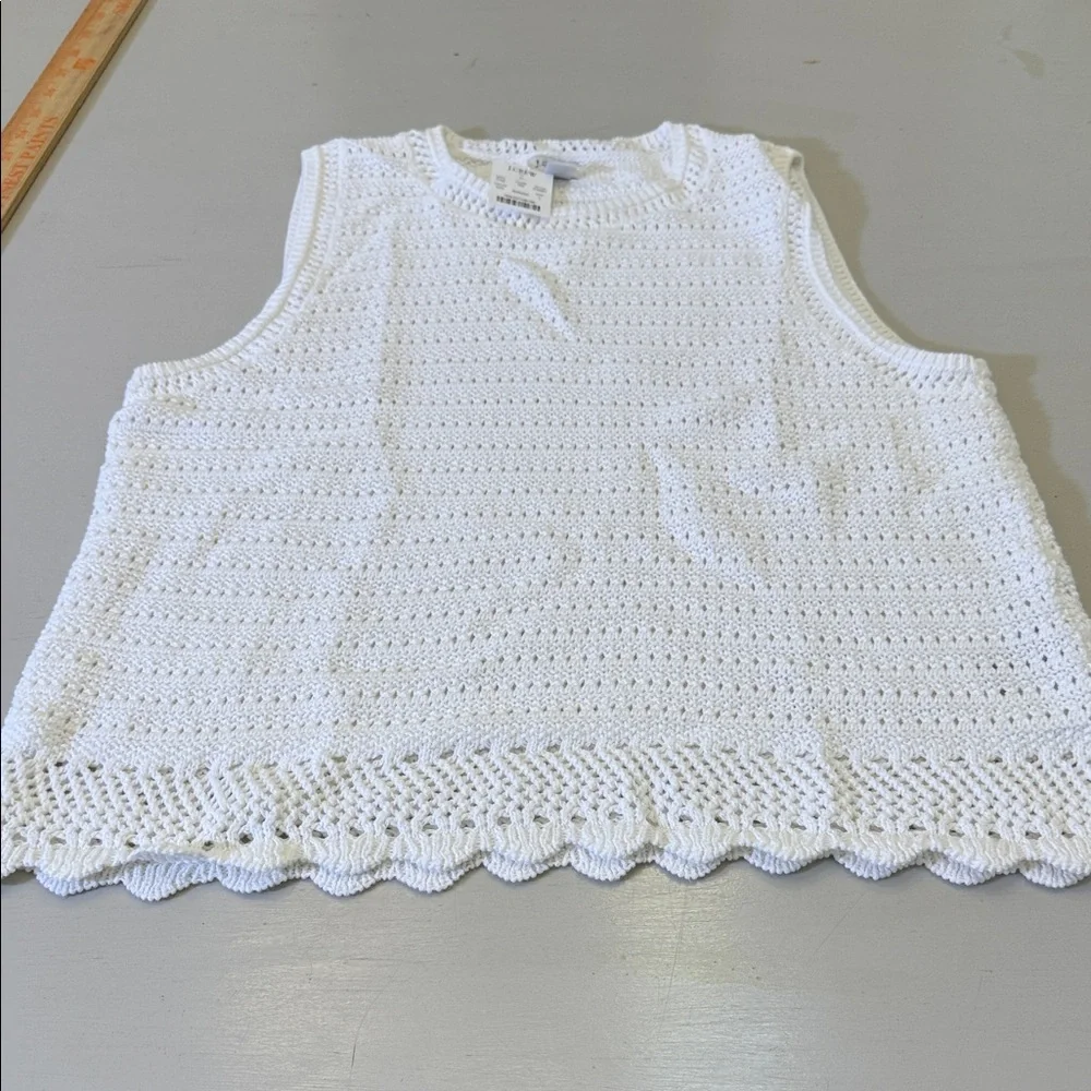 J. Crew Crochet sweater-tank Size Large - Picture 2 of 9